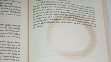 Moisture stains from books
