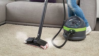 Clean carpets with a steam mop